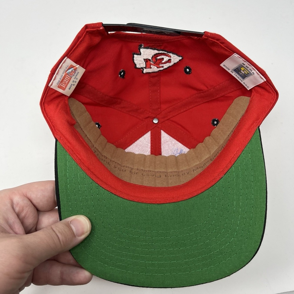 Vintage Kansas City Chiefs Competitor NFL Snapback Hat Football Mahomes 90s NWT - Picture 9 of 12